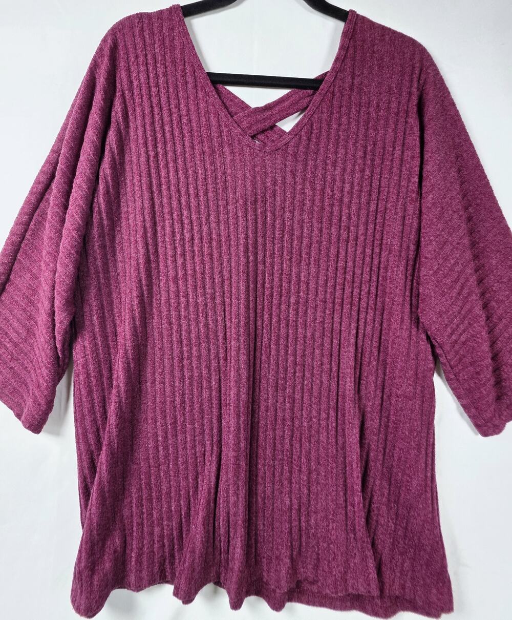 PerSeption Concept Wine Colored Women's Top Size XL